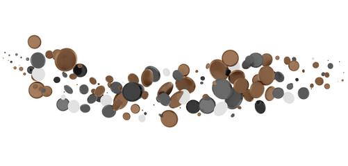 confetti png. Gold confetti falls from the sky.