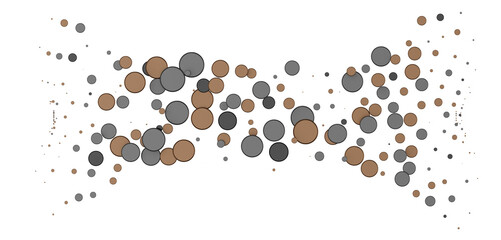  Colorful assorted confetti with serpentine on white