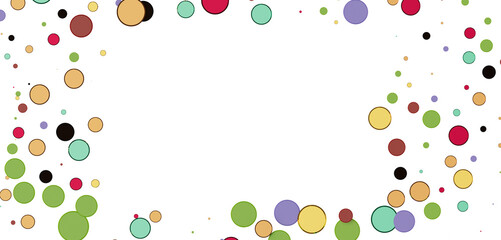 Multicolor confetti abstract background with a lot of falling pieces, isolated on a white background. Festive decorative tinsel element for design