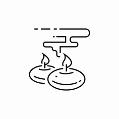 aroma candle icon sign vector