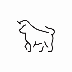 bull animal icon sign vector