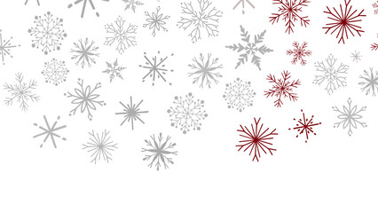 Sparkling Snowfall: Dynamic 3D Illustration of Falling Christmas Snowflakes