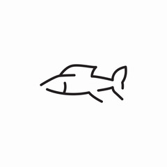 fish sea icon sign vector