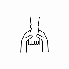 foot massage icon sign vector