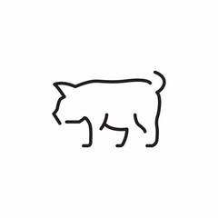 pig animal icon sign vector