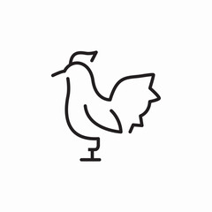 rooster bird icon sign vector