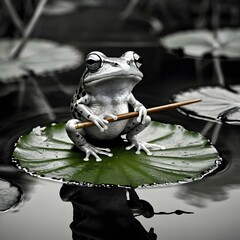 Frog on Lily Pad