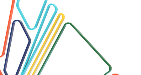 Multicolor abstract background banner of triangles , all the colors of the rainbow - Divider 3d