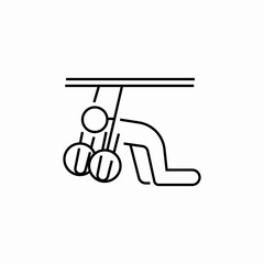 gym rings icon sign vector