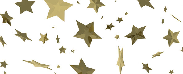 XMAS A gray whirlwind of golden snowflakes and stars. New