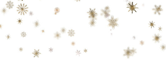 Flurry of Snowflakes: Radiant 3D Illustration Showcasing Falling Festive Snow Crystals