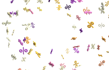 sale digital percent in transparent