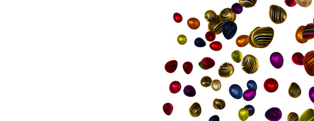 easter eggs multicolored close up background