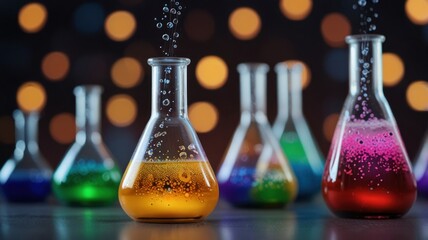 Colorful Erlenmeyer Flasks