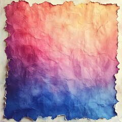 Obraz premium A textured, gradient paper featuring vibrant colors transitioning from pink to blue.
