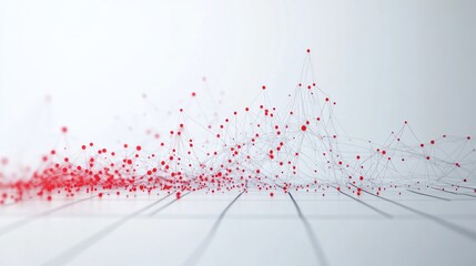 Abstract visualization of data points connected by lines, suggesting complexity and analysis.