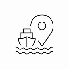 ship location icon sign vector