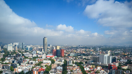 Mexico City Skyline, Skyscrapers, and Landmark Buildings in Ciudad de México