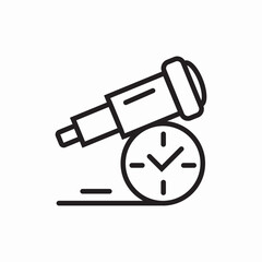 telescope time icon sign vector