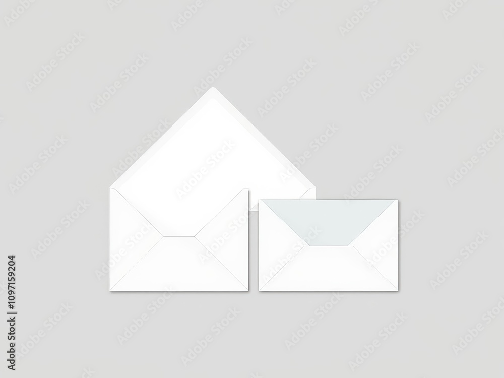 Poster envelope die cut mock up template with editable design elements, perfect for showcasing branding and