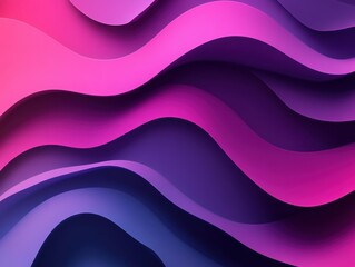 Obraz premium Abstract waves in vibrant pink and purple tones create a dynamic visual effect.
