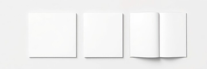 Fototapeta premium Three different book cover mockups displayed in small, medium, and large sizes, three, blank, empty