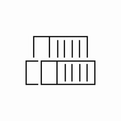 cargo container icon sign vector