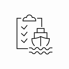 ship check list icon sign vector