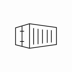 wood cargo box icon sign vector