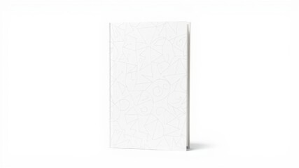 A single isolated book cover mockup with blank space for customization, print, branding, fiction