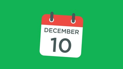 calendar - December 10 icon illustration isolated vector sign symbol
