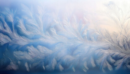A frosty gradient of muted whites, greys, and blues, with soft blurs mimicking the look of frosted glass, creating an elegant and cool atmosphere.