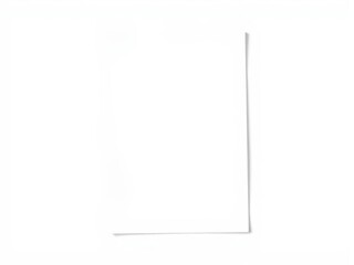 A blank sheet of paper laying flat on a white background, perfect for showcasing your designs or artwork, layout, display, design