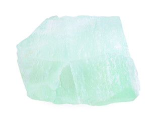 Beautiful aquamarine isolated on white. Natural gemstone