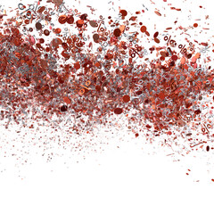Fototapeta premium Red Percentage Confetti Burst