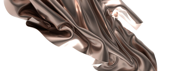 Abstract Brown Silk Drape