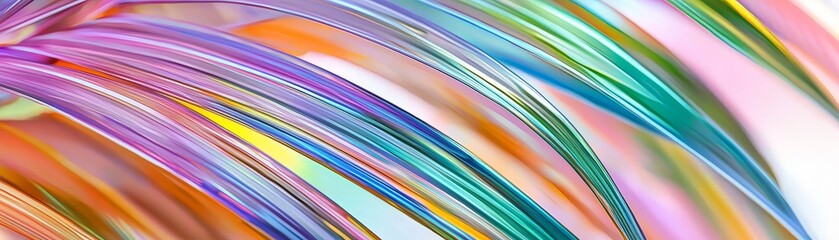 Colorful plastic strands creating abstract patterns studio photography bright environment close-up artistry in design