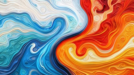 Dynamic flow of colorful waves abstract art digital creation vibrant environment artistic perspective emotion and movement