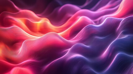 Obraz premium Dynamic waves of colorful textures abstract art digital creation studio environment close-up visual serenity