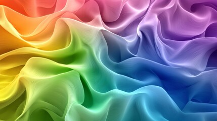 Fototapeta premium Vibrant rainbow textiles abstract art digital design contemporary setting close-up colorful patterns for creative inspiration