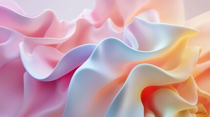 Obraz premium Dynamic fabric texture abstract design colorful composition studio setting close-up view art concept for visual appeal
