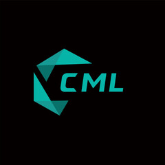 CML creative minimalist letter logo. CML unique vector initials alphabet letter logo design