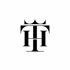 HT TH Initial with Crown Logo Template
