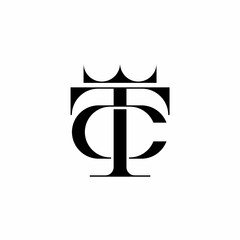 CT TC Initial with Crown Logo Template