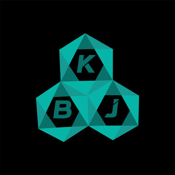 KBJ creative minimalist letter logo. KBJ unique vector initials alphabet letter logo design