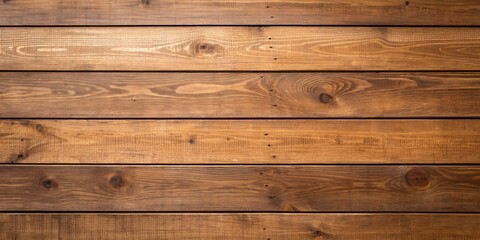 Close-up of horizontal wooden planks with rich brown tones and natural knots, ideal for backgrounds, textures, or rustic designs 