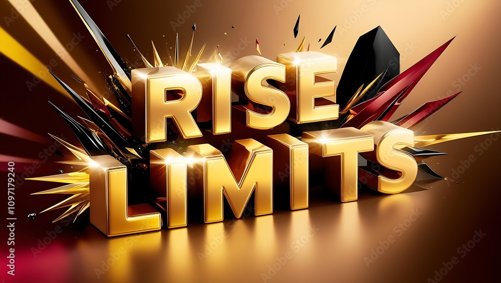 Poster golden 3d text 