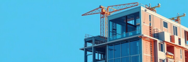 Abstract close up of modern module building block, construction, technology, modular