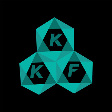 KKF creative minimalist letter logo. KKF unique vector initials alphabet letter logo design