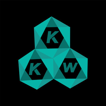 KKW creative minimalist letter logo. KKW unique vector initials alphabet letter logo design